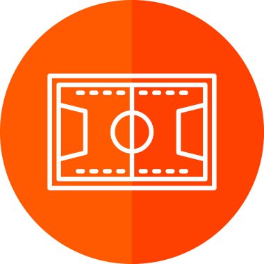 Futbol topu. Web simgesi basit illüstrasyon