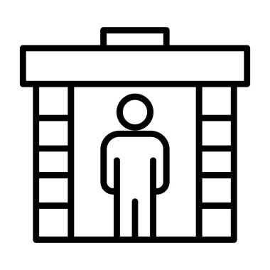 Alışveriş simgesi vektör illüstrasyonlu adam