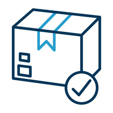 parsel kutusu simgesi vektör çizimi çizimi