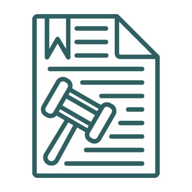 Yasal belge simge vektör çizim 