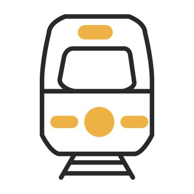 tramvay vektör renk çizgisi simgesi