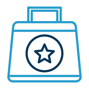 torba simgesi. düz tasarım biçimi