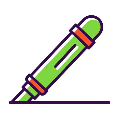 İşaretleyici kalem simgesi, vektör illüstrasyonu basit tasarım