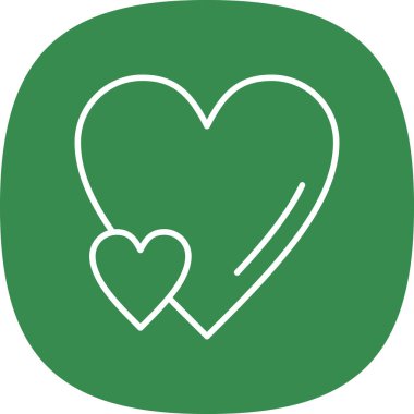 Kalp simgesi, vektör illüstrasyonu basit tasarım