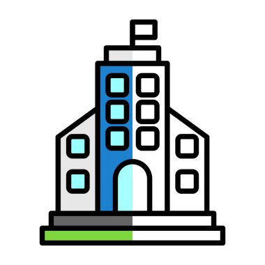 bina simgesi, basit vektör illüstrasyonu