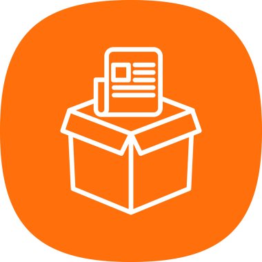 kutu simgesi, vektör illüstrasyonu basit tasarım