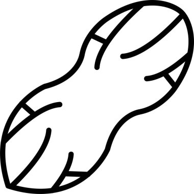 Peanut web simgesi, vektör illüstrasyonu