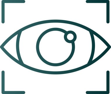 Göz. Web simgesi basit illüstrasyon