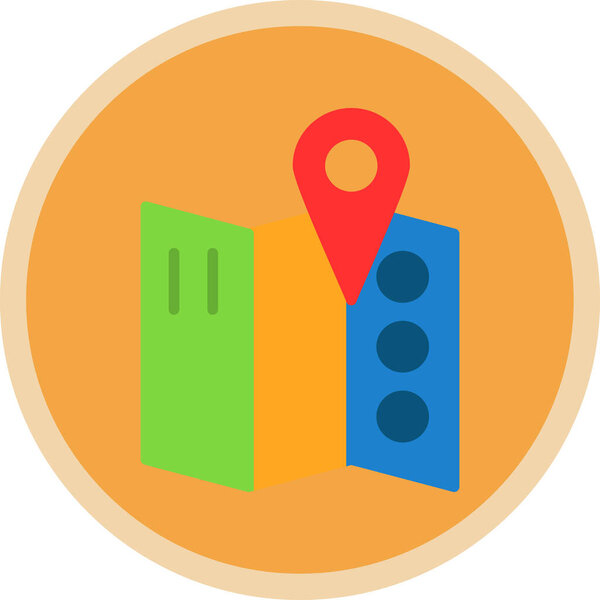 значок местоположения на карте в плоском стиле