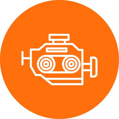motor simgesi, vektör illüstrasyonu basit tasarım