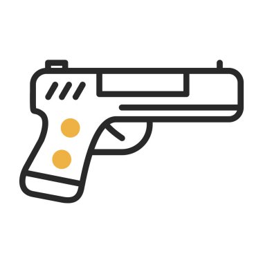 Basit düz silah vektör düz simgesi