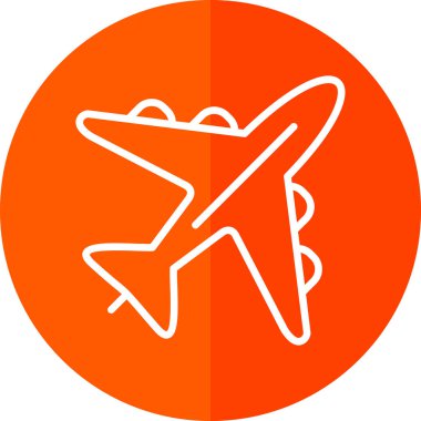 Uçak. Web simgesi basit tasarım                          