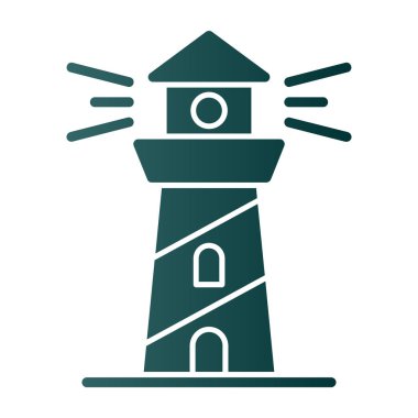 deniz feneri web simgesi, vektör illüstrasyonu 