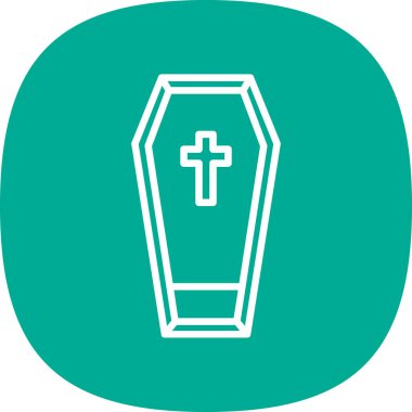 Kişisel ve ticari kullanım için tabut vektör simgesi simgesi vektör çizimi..