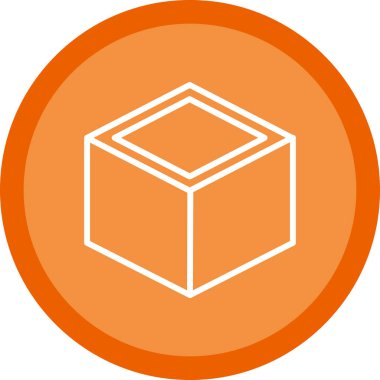 Küp simgesi, vektör illüstrasyon tasarımı