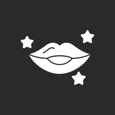 Dudaklar. Web simgesi basit illüstrasyon 