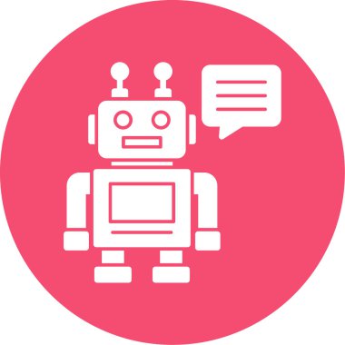 robot. Web simgesi basit illüstrasyon