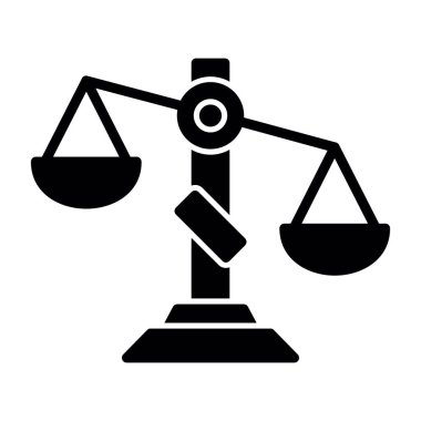 Ölçek simgesi, vektör illüstrasyonu basit tasarım