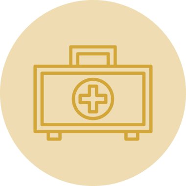 Basit düz ilk yardım kiti vektör illüstrasyonu