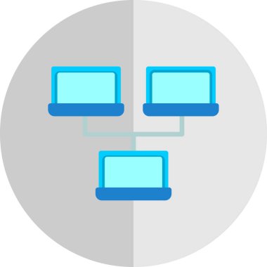 Yerel ağ simgesi, vektör illüstrasyonu basit tasarım