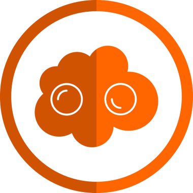 Yağda yumurta ikonu, vektör illüstrasyon