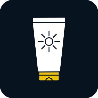 Güneş kremi simge vektör çizim