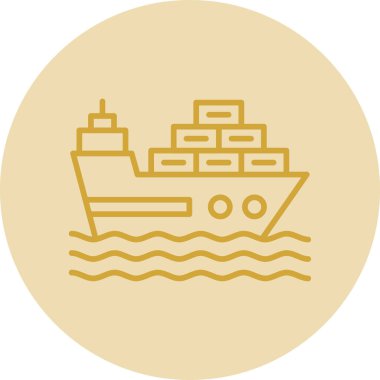 Gemi simgesi vektör illüstrasyonu 