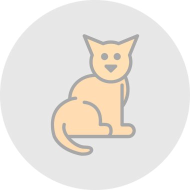 Kedi. Web simgesi vektör illüstrasyonu