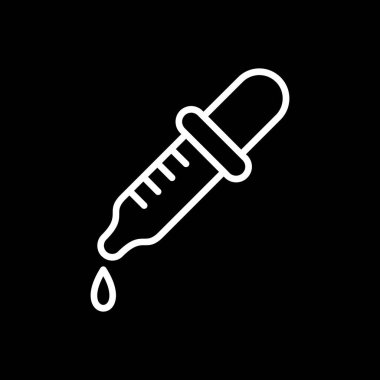 pipette simgesi, vektör illüstrasyonu basit tasarım