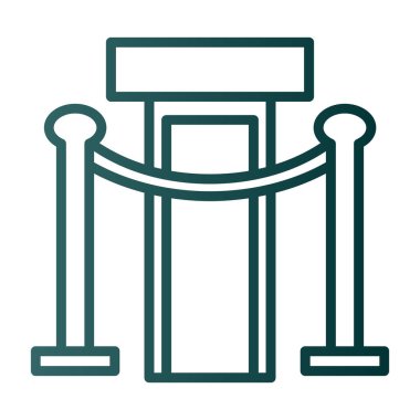 Bir ahşap bank simgesinin vektör çizimi