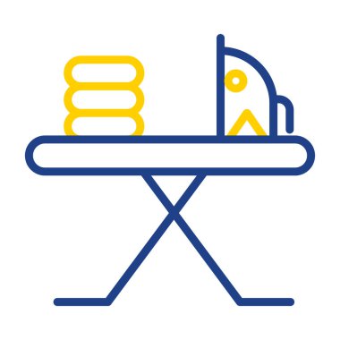 Ütü tahtası simgesi illüstrasyonu 