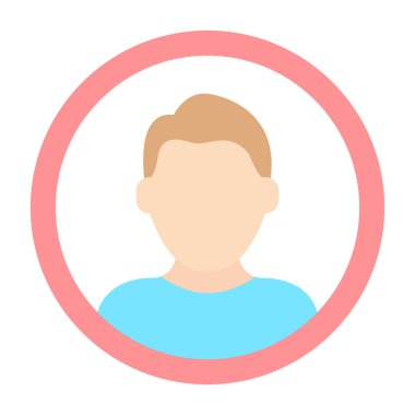 Erkek avatar kutsal kişilerin resmi, vektör çizim