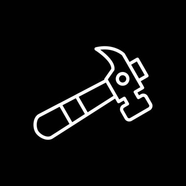 Çekiç simgesi, vektör illüstrasyonu basit tasarım