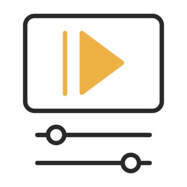 video oynatıcı simgesi, vektör illüstrasyonu 