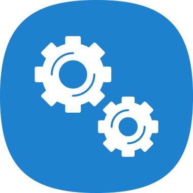 dişli düz vektör simgesi