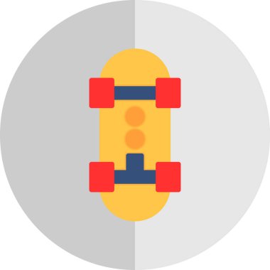 Kaykay web simgesi basit illüstrasyon