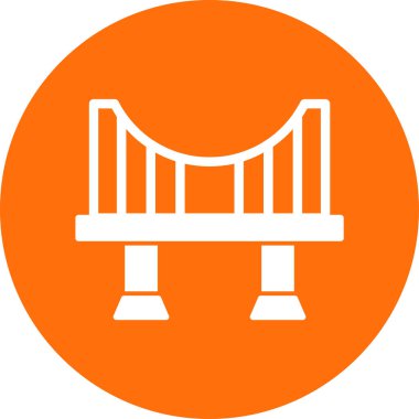 Bir köprünün arka planının vektör çizimi