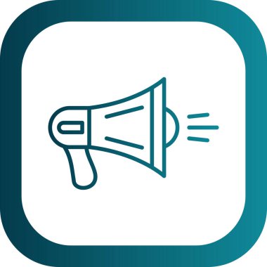 megafon simgesi, vektör illüstrasyonu basit tasarım