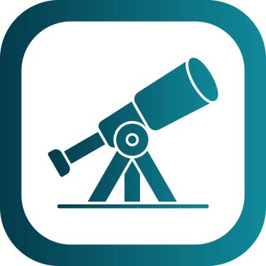 Teleskop. Web simgesi basit illüstrasyon 