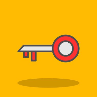 anahtar simgesi, vektör illüstrasyonu basit tasarım