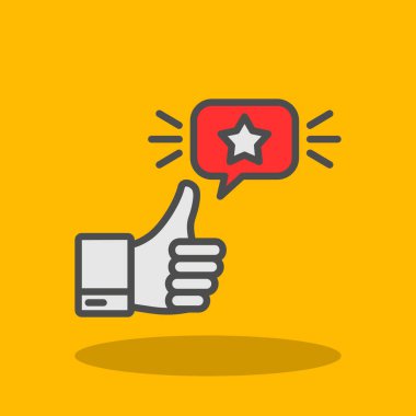 Çizgi roman balonlu uzun gölge yıldız ikonu.