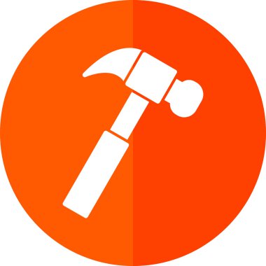 Çekiç simgesi, vektör illüstrasyonu basit tasarım