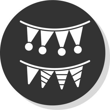 karnaval çelenkleri simgesi, vektör illüstrasyonu