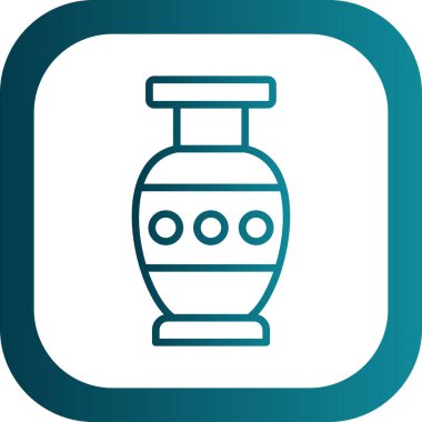 Güzel vazo simgesinin vektör illüstrasyonu             