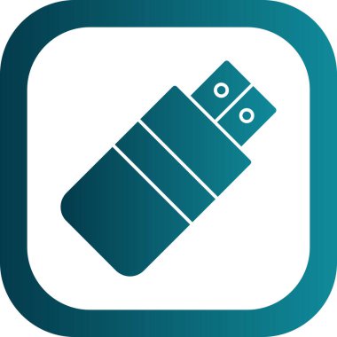 Usb satır simgesi. Tasarım için web şarkısı.