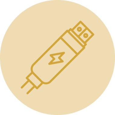 Usb satır simgesi. Tasarım için web şarkısı.