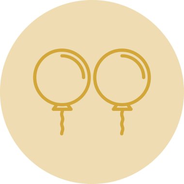 Balon simgesinin vektör illüstrasyonu 