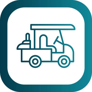 Bir kamyon simgesinin vektör çizimi