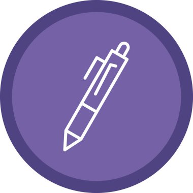 Dolma kalem simgesi, vektör illüstrasyonu basit tasarım