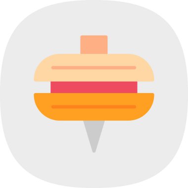 Hamburger. Web simgesi basit illüstrasyon